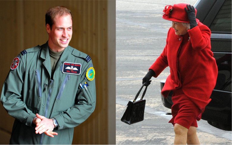 Prince William and Queen Elizabeth II