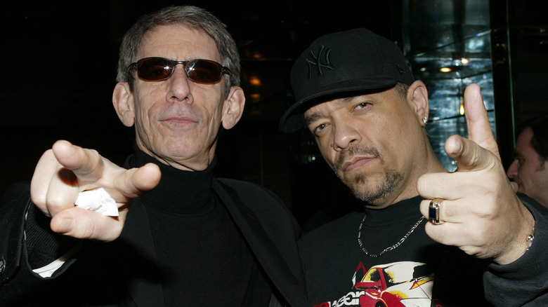 Richard Belzer and Ice-T posing