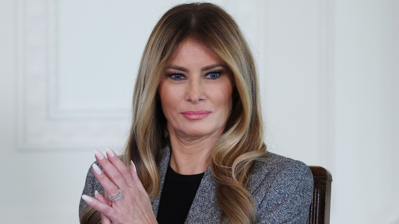 Melania Trump sitting down