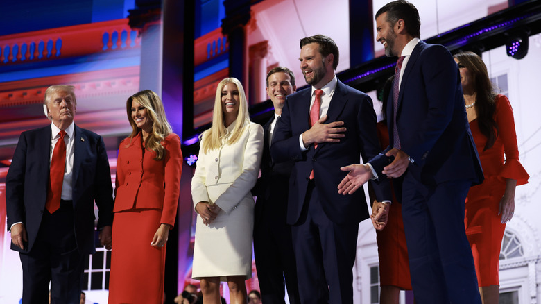 The Trump family on stage