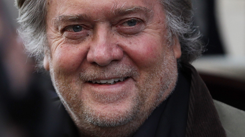 Steve Bannon, former U.S. President Donald Trump political strategist, departs from federal court in New York, U.S., on Thursday, Aug. 20, 2020. 