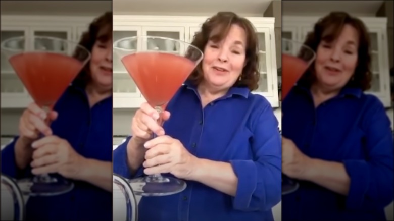 Ina Garten demonstrating cocktail recipe
