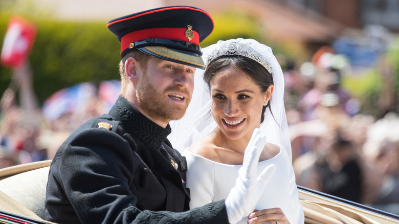 Prince Harry Meghan Markle wearing formalwear for their wedding