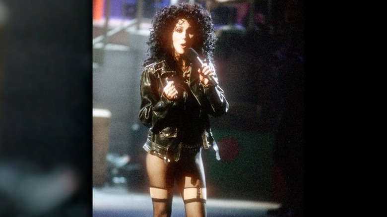 Cher performing