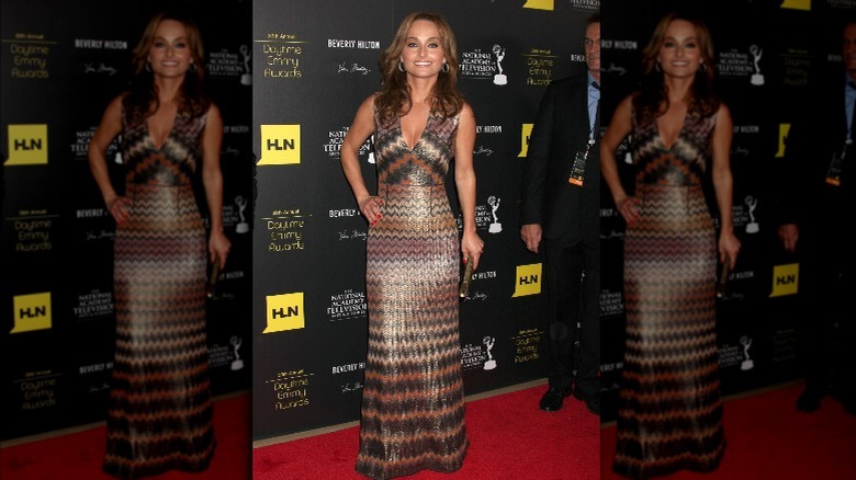 Giada De Laurentiis wearing a Missoni dress