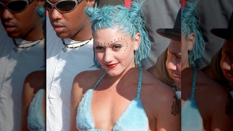 Gwen Stefani in bikini top and bindi