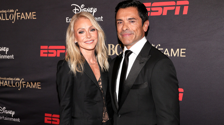 Kelly Ripa and Mark Consuelos attending the 2025 Broadcasting & Cable Hall of Fame Awards gala