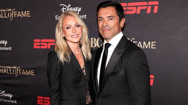 Kelly Ripa and Mark Consuelos attending the 2025 Broadcasting & Cable Hall of Fame Awards gala