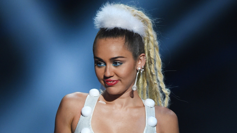 Miley Cyrus wearing white