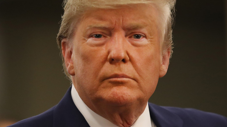 Donald Trump frowning 