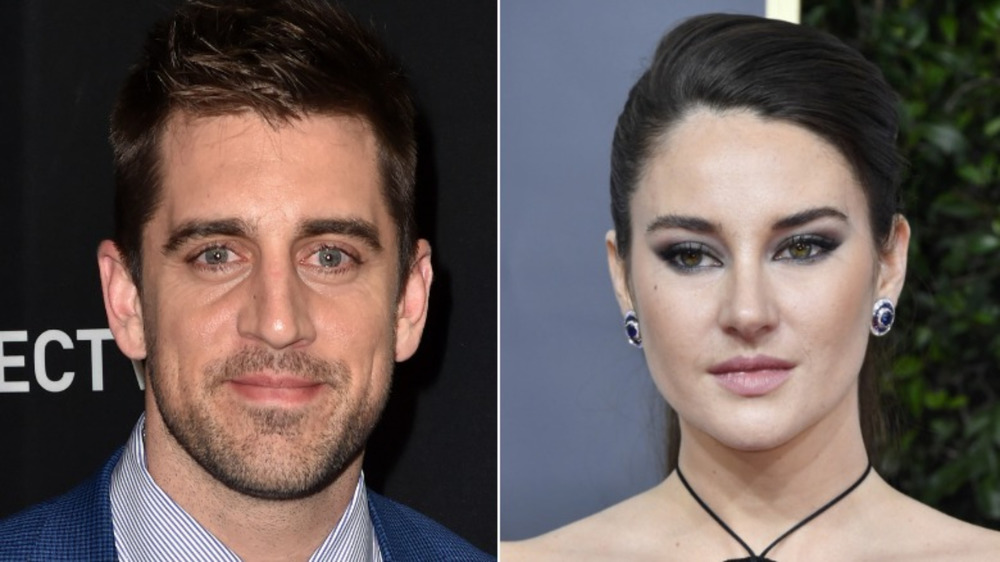 Aaron Rodgers, Shailene Woodley smirking