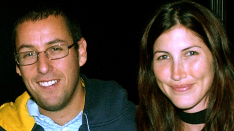 Jackie and Adam Sandler smiling