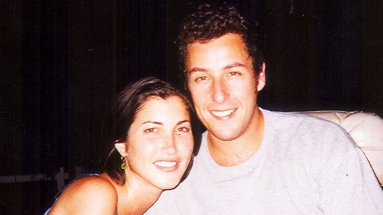 Jackie and Adam Sandler smiling 