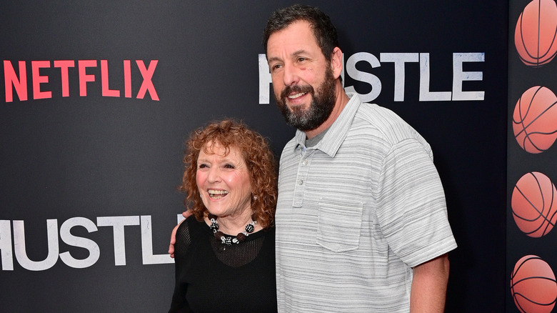 Adam Sandler poses with his mother Judy
