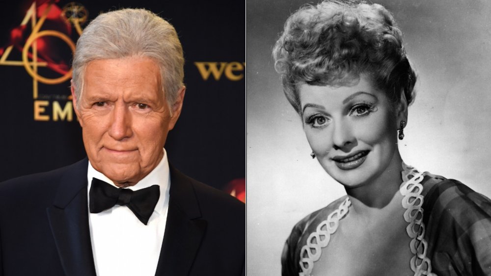 Alex Trebek and Lucille Ball