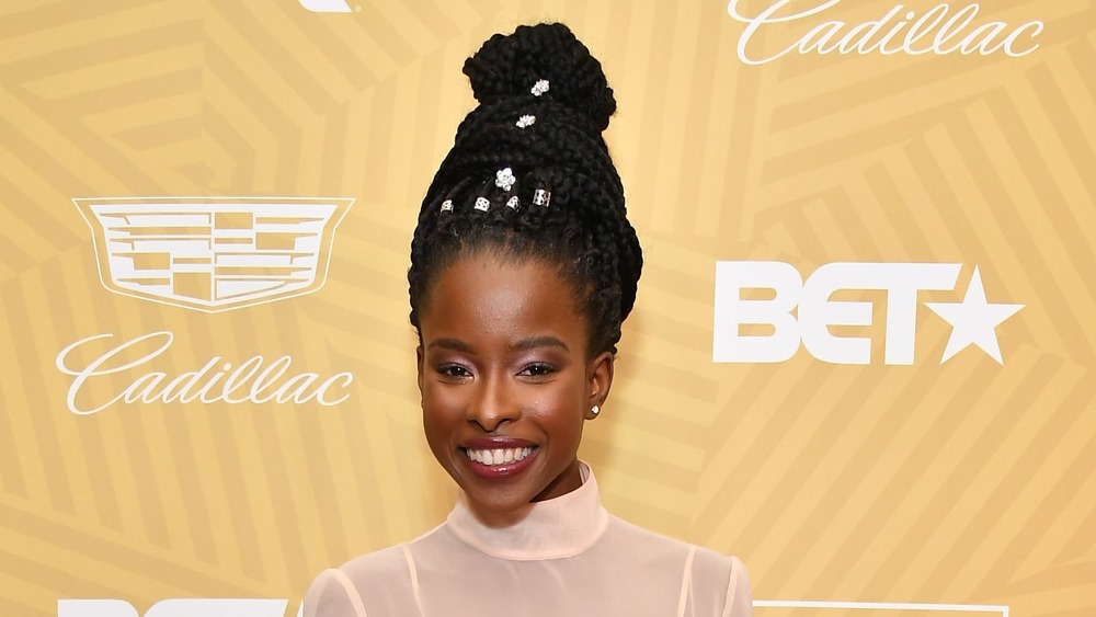 Amanda Gorman attending the American Black Film Festival Honors Awards Ceremony