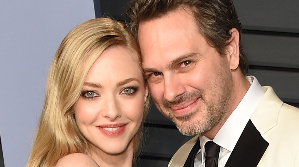 Amanda Seyfriend and Thomas Sadoski, 2018 Vanity Fair Oscars party