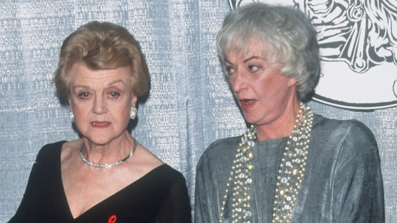 Angela Lansbury and Bea Arthur posing