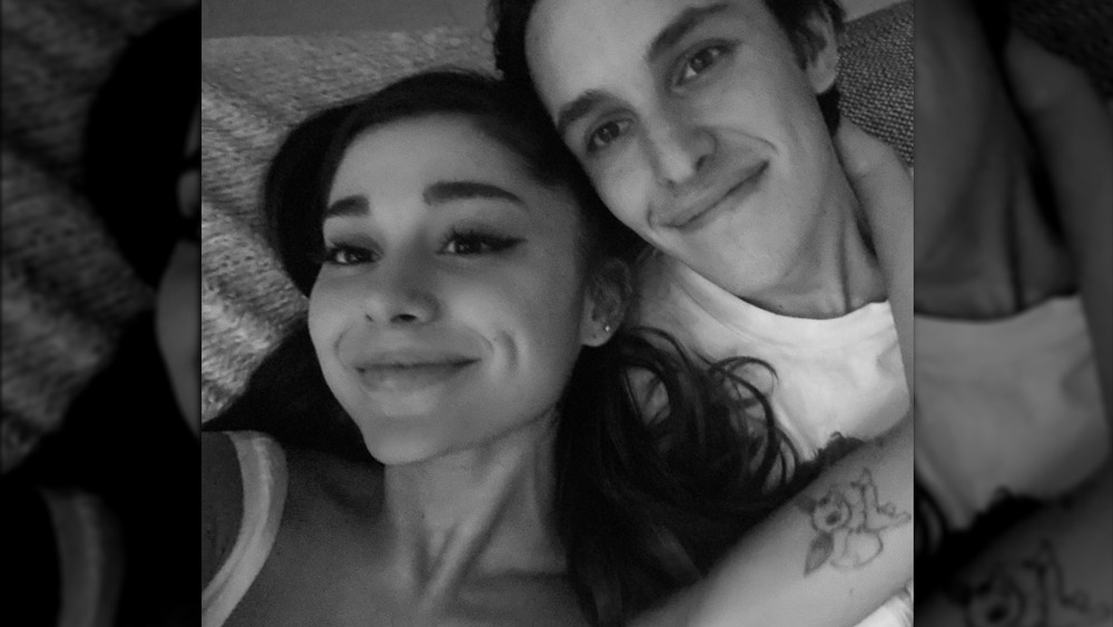 Ariana Grande cuddling with Dalton Gomez