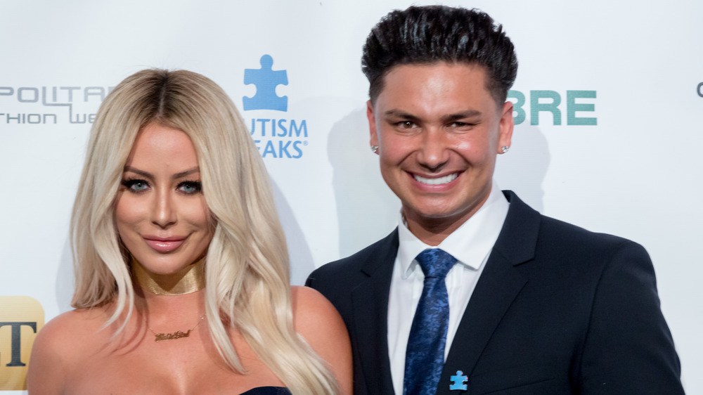 Aubrey O'Day and Pauly D smiling