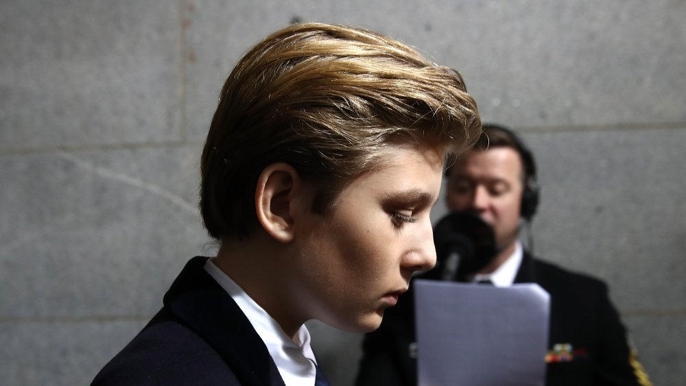 Barron Trump profile view