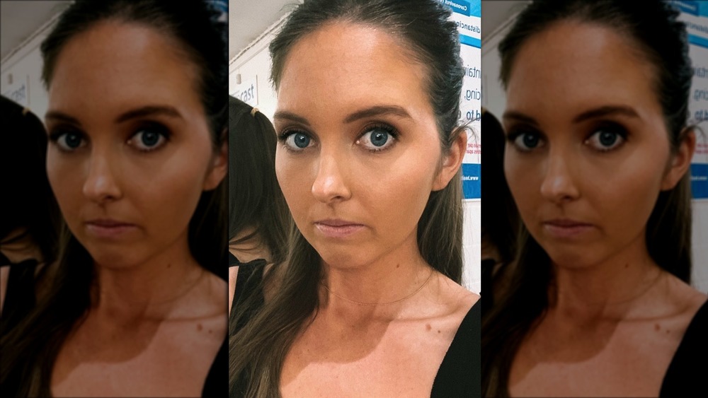 Below Deck star Izzy Wouters looking serious in an Instagram selfie