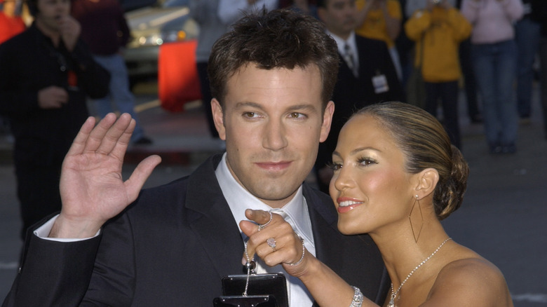 Ben Affleck and Jennifer Lopez smiling
