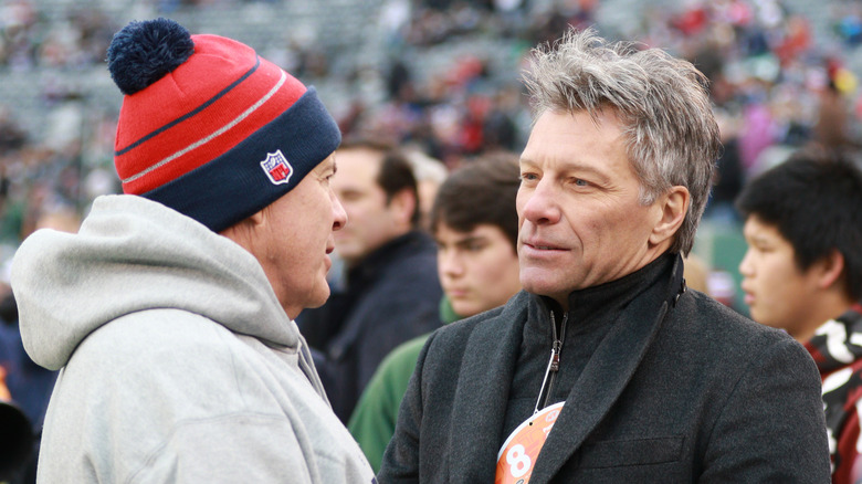 Bill Belichick with Jon Bon Jovi