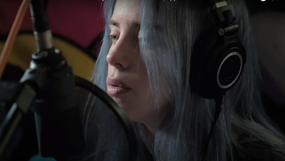 Billie Eilish singing in her documentary