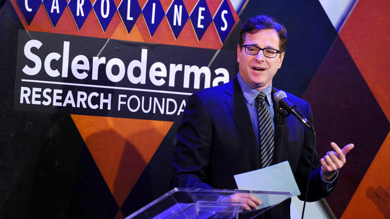 Bob Saget speaks at scleroderama event