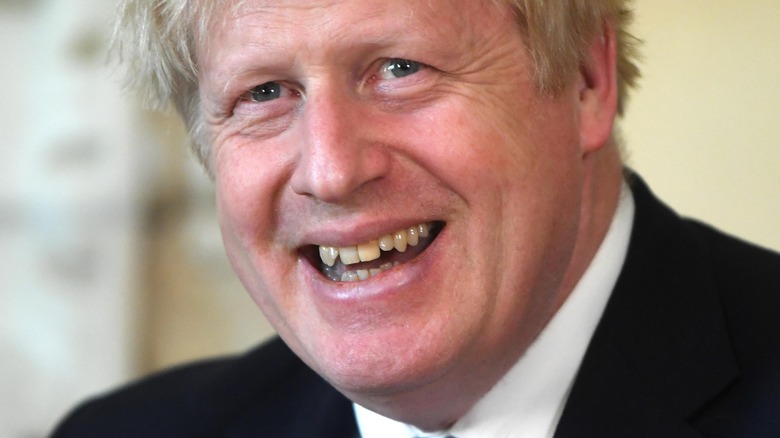 Boris Johnson smiling