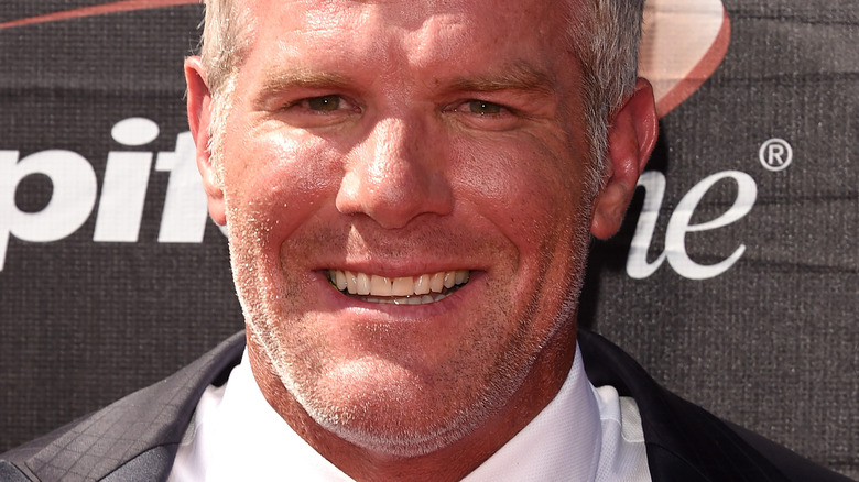 Brett Favre smiling