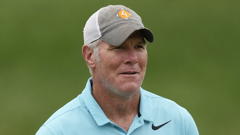 Brett Favre smiling