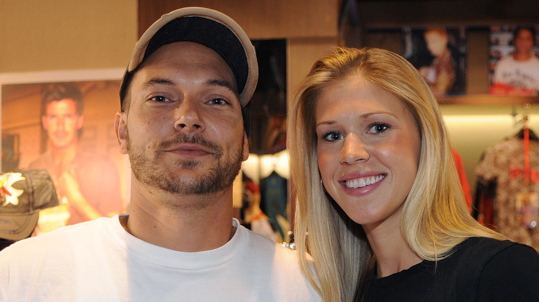 Kevin Federline and Victoria Prince, smiling