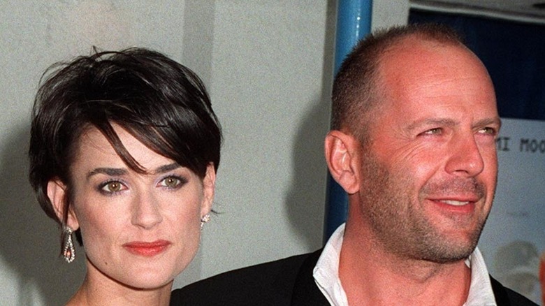 Demi Moore and Bruce Willis posing together
