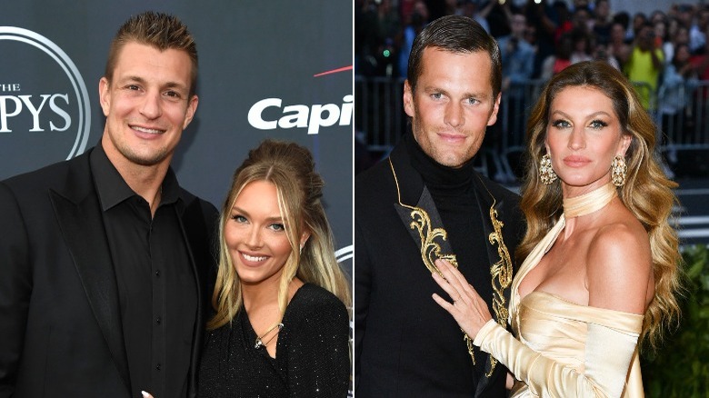 Gisele Bündchen and Camille Kostek split image