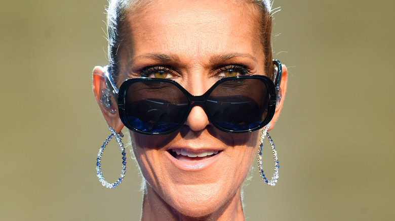 Celine Dion smiling on stage