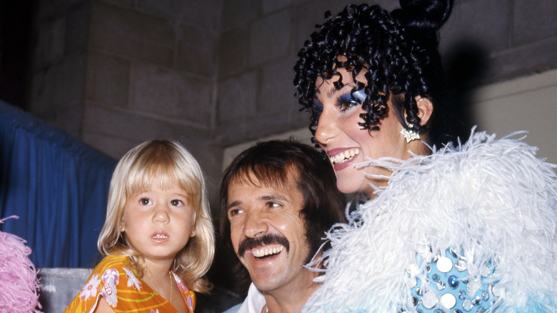 Chaz Bono with parents Sonny Bono and Cher