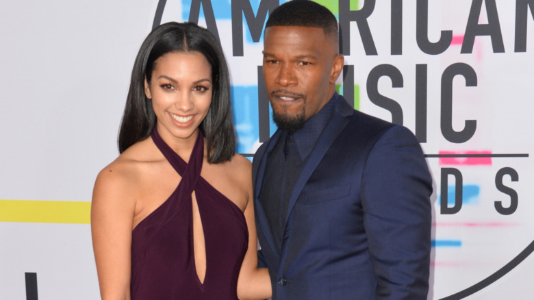 Corinne Foxx poses with dad Jamie Foxx