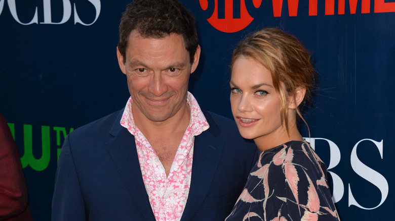 Dominic West and Ruth Wilson smiling
