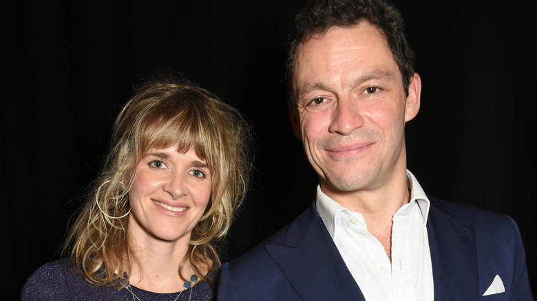 Catherine FitzGerald and Dominic West smiling