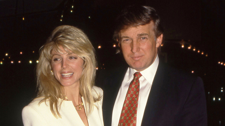 Marla Maples and Donald Trump smiling