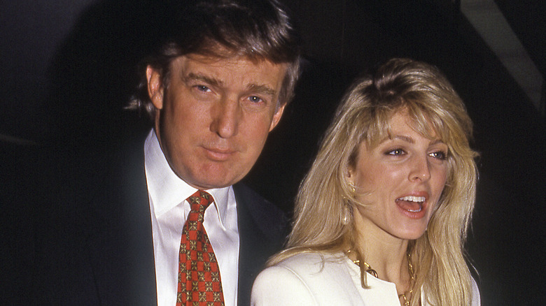 Donald Trump and Marla Maples smiling