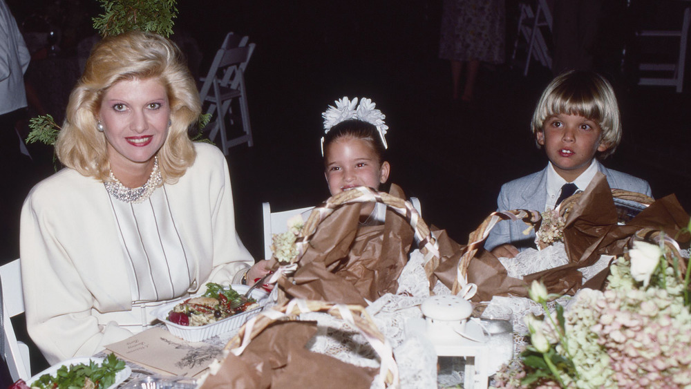 Ivana Trump with her children, Ivanka and Eric