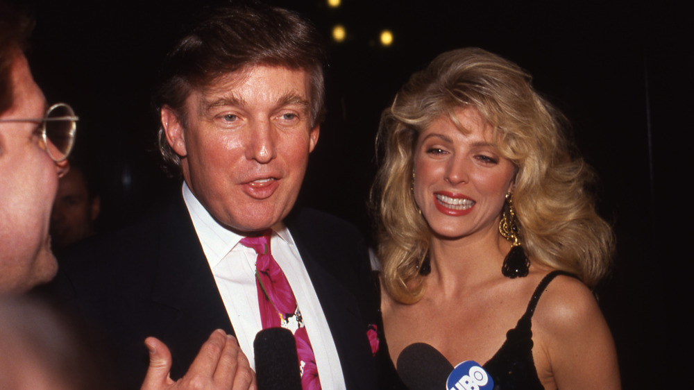 Donald Trump and Marla Maples at Trump Plaza Hotel and Casino