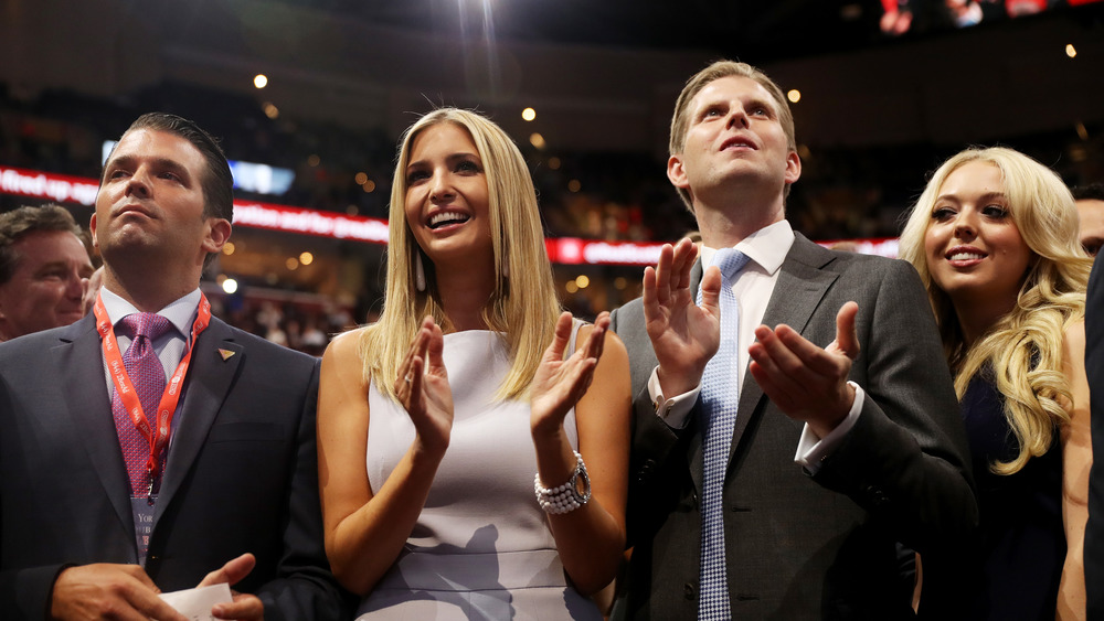 Donald Trump Jr., Ivanka Trump, Eric Trump, and Tiffany Trump at the RNC in 2016