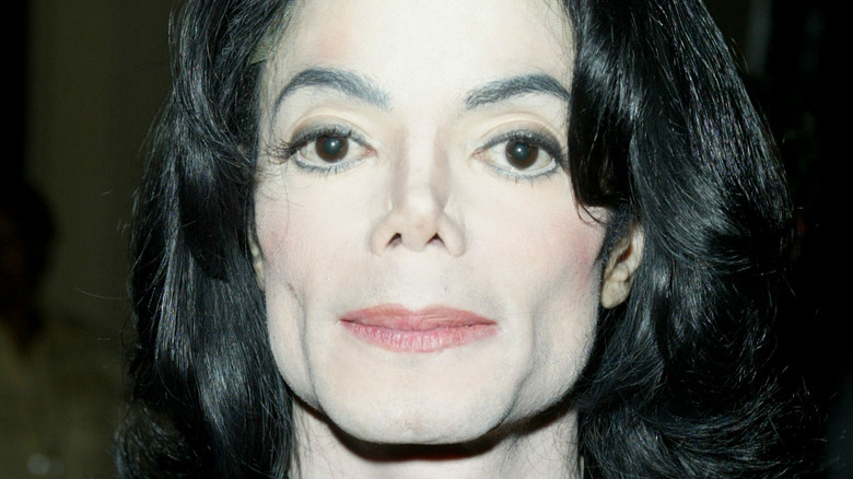 Michael Jackson staring intently