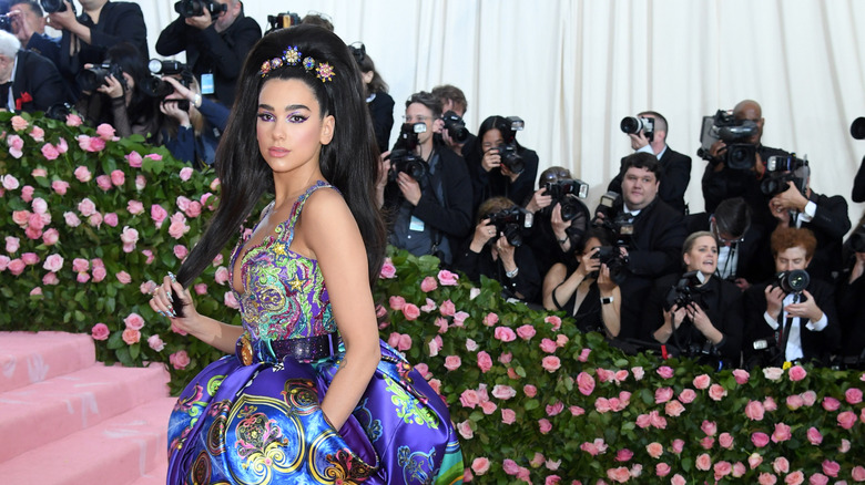 Dua Lipa posing at the Met Gala