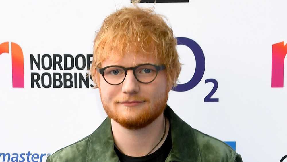 Ed Sheeran on a 2019 red carpet