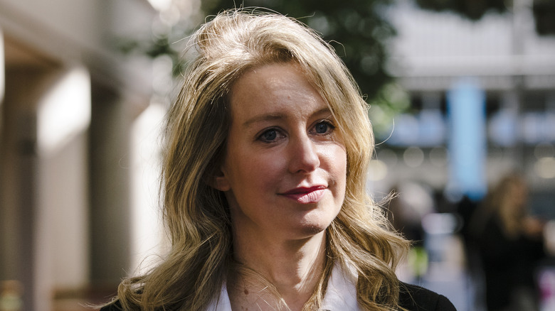 Elizabeth Holmes smiling in close-up